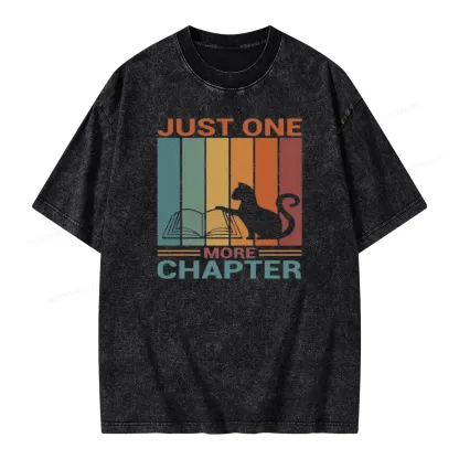 Pagewings Just One More Chapter Book Unisex Washed T-shirt