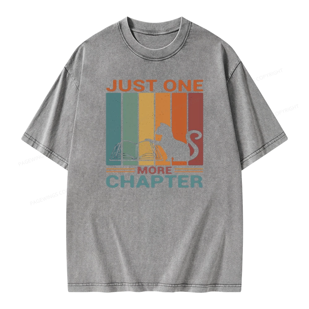 Pagewings Just One More Chapter Book Unisex Washed T-shirt