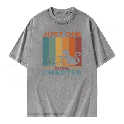 Pagewings Just One More Chapter Book Unisex Washed T-shirt