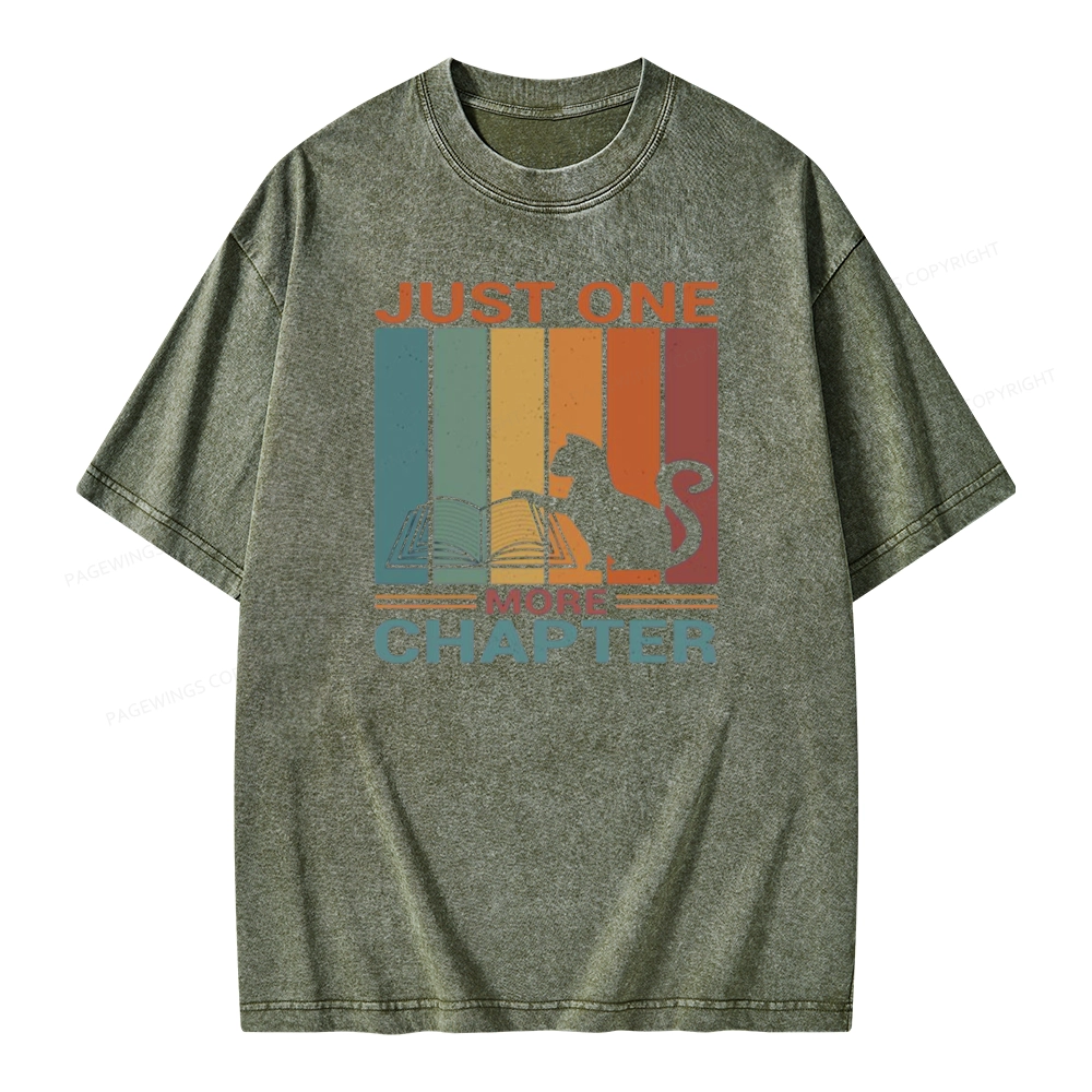 Pagewings Just One More Chapter Book Unisex Washed T-shirt