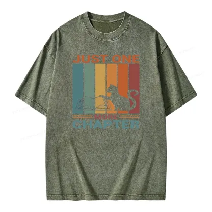 Pagewings Just One More Chapter Book Unisex Washed T-shirt