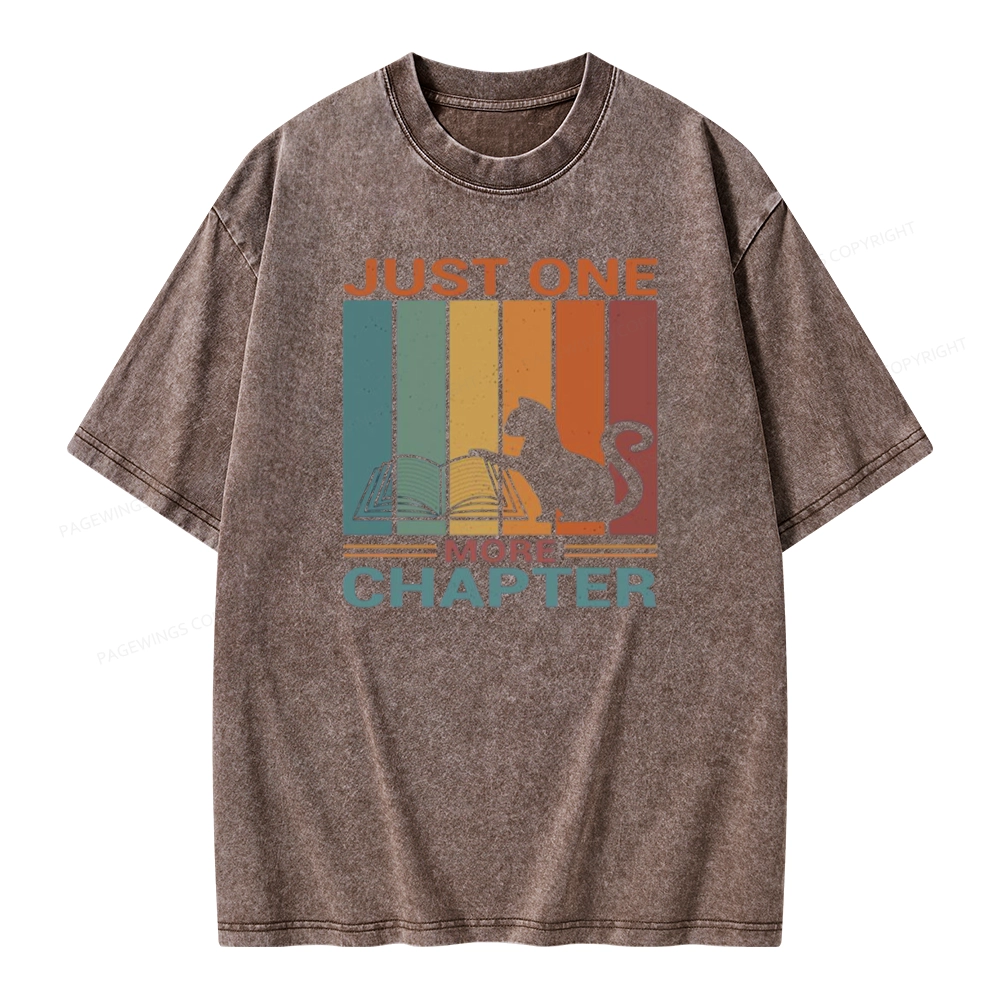 Pagewings Just One More Chapter Book Unisex Washed T-shirt