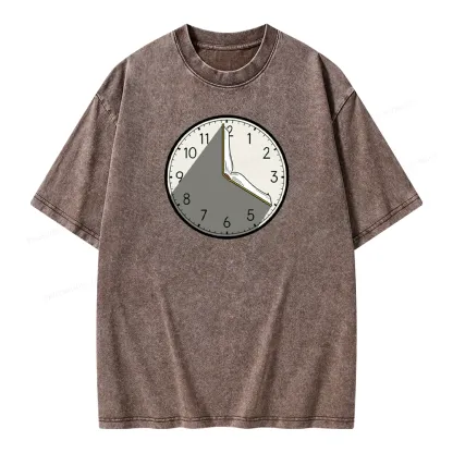 Pagewings Book Clock Unisex Washed T-shirt