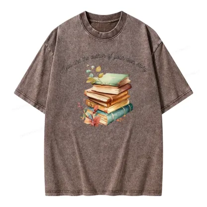 Pagewings Author Of Your Story Unisex Washed T-shirt