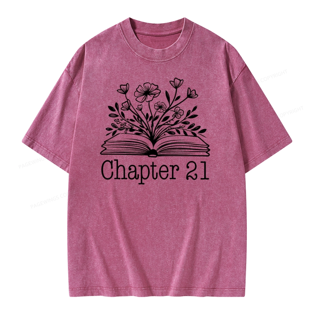 Pagewings Birthday Gift Book Lover Unisex Washed T-shirt