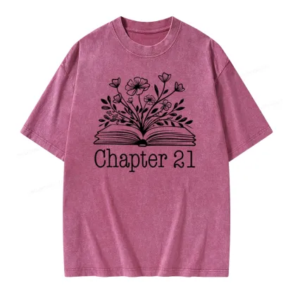 Pagewings Birthday Gift Book Lover Unisex Washed T-shirt