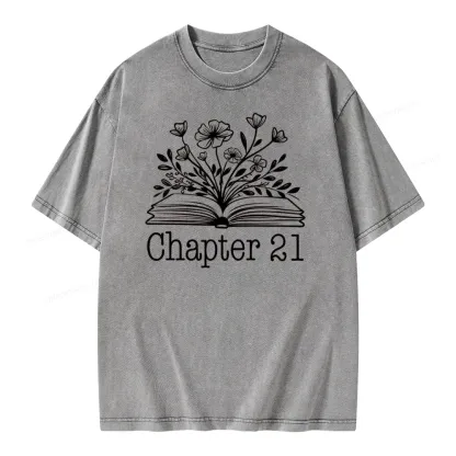 Pagewings Birthday Gift Book Lover Unisex Washed T-shirt