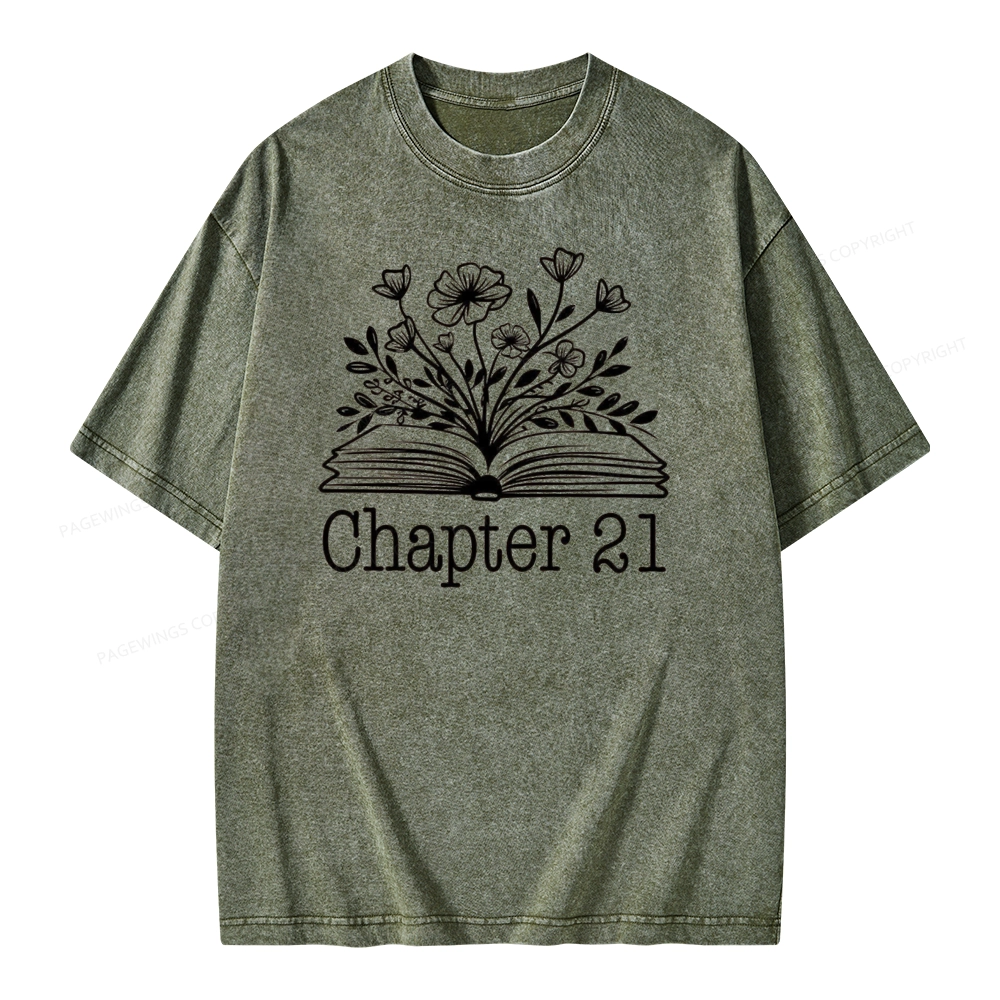 Pagewings Birthday Gift Book Lover Unisex Washed T-shirt