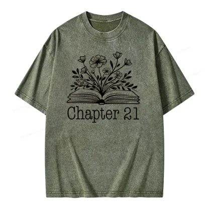 Pagewings Birthday Gift Book Lover Unisex Washed T-shirt