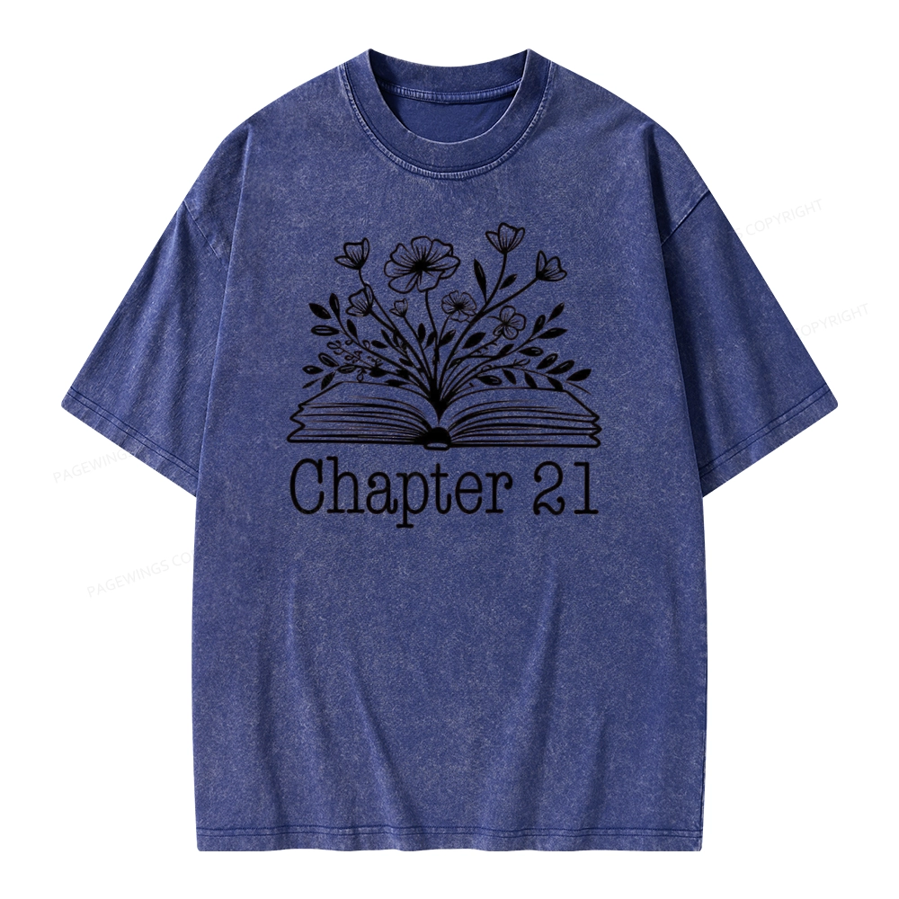 Pagewings Birthday Gift Book Lover Unisex Washed T-shirt
