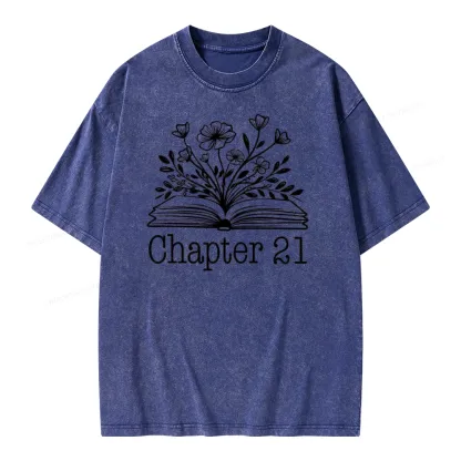 Pagewings Birthday Gift Book Lover Unisex Washed T-shirt