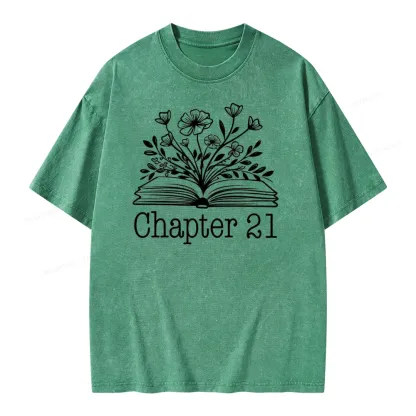 Pagewings Birthday Gift Book Lover Unisex Washed T-shirt
