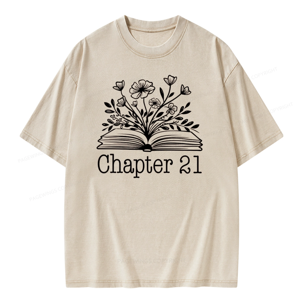 Pagewings Birthday Gift Book Lover Unisex Washed T-shirt