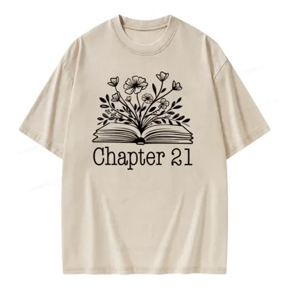 Pagewings Birthday Gift Book Lover Unisex Washed T-shirt