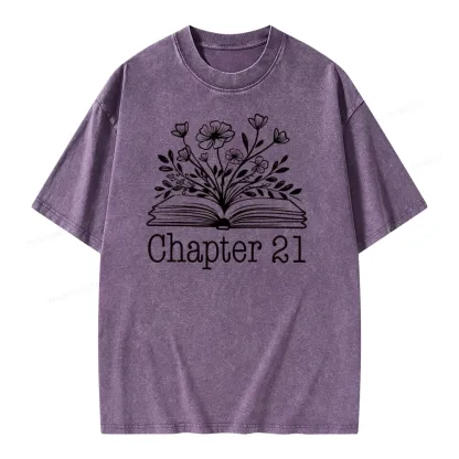 Pagewings Birthday Gift Book Lover Unisex Washed T-shirt