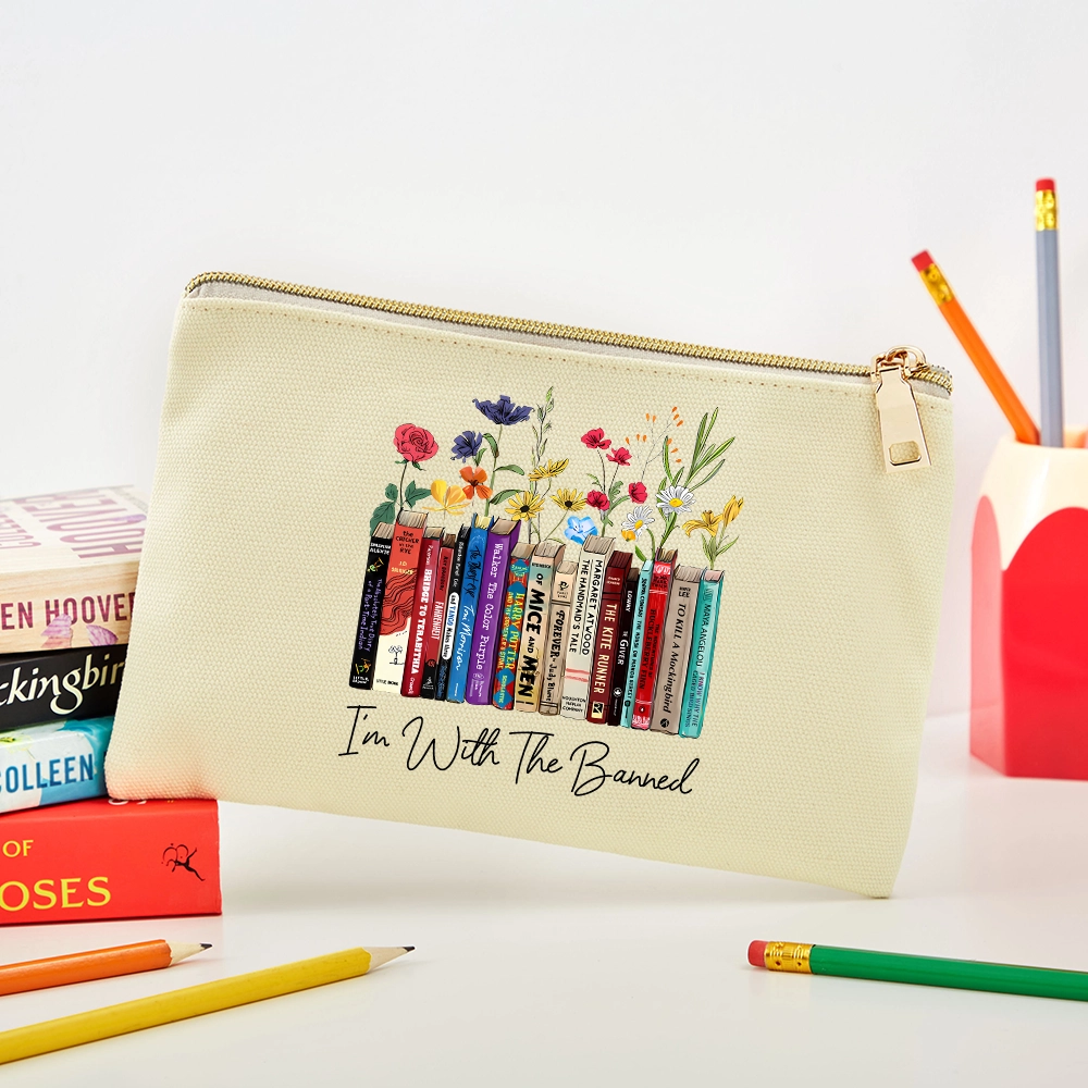 Pagewings I'm With The Banned Flowers Pouch