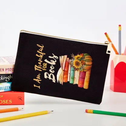 Pagewings Thanksgiving I‘m Thankful For Books Pouch