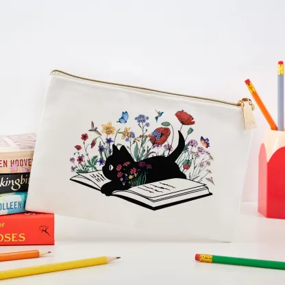 Pagewings Cute Book Cat Pouch