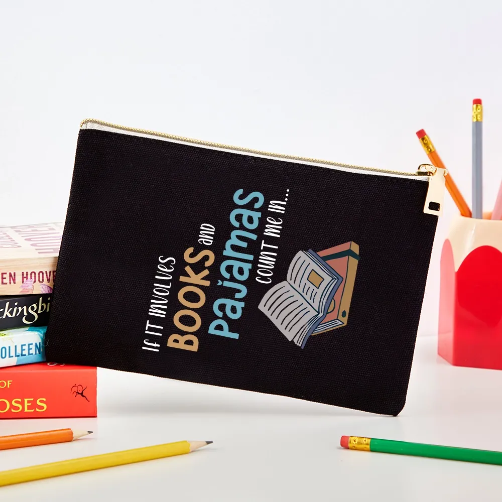 Pagewings If It Involves Books And Pajamas Count Me In Unisex Pouch