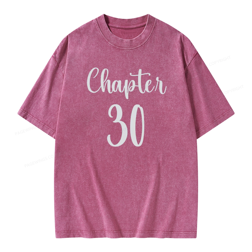 Pagewings Personalized Birthday Gift Book Lover Unisex Washed T-shirt