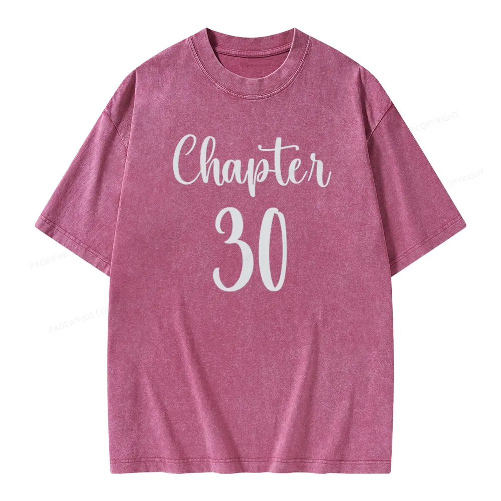 Pagewings Personalized Birthday Gift Book Lover Unisex Washed T-shirt