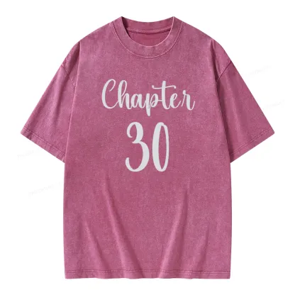 Pagewings Personalized Birthday Gift Book Lover Unisex Washed T-shirt
