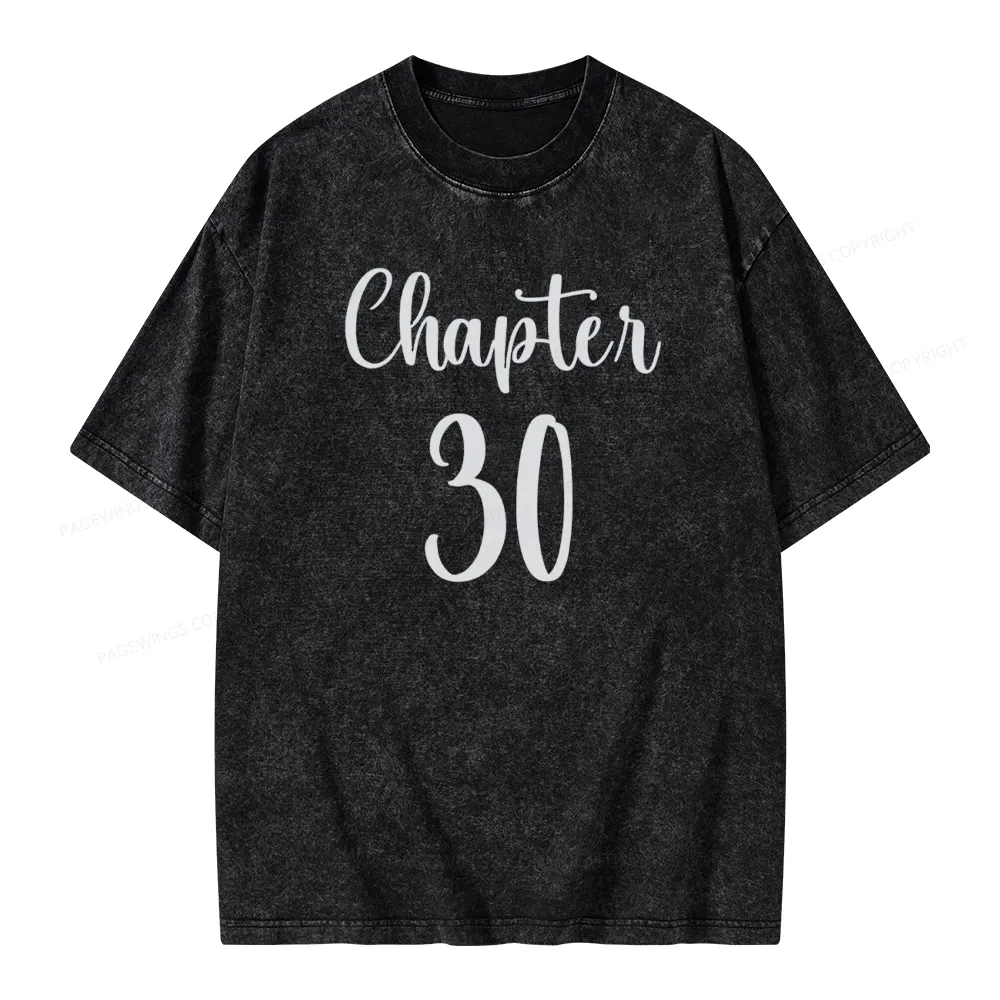 Pagewings Personalized Birthday Gift Book Lover Unisex Washed T-shirt