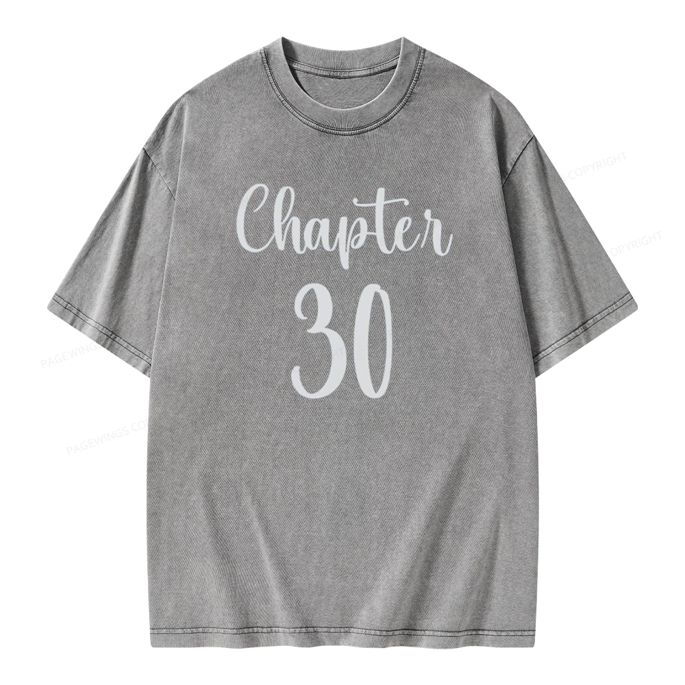 Pagewings Personalized Birthday Gift Book Lover Unisex Washed T-shirt