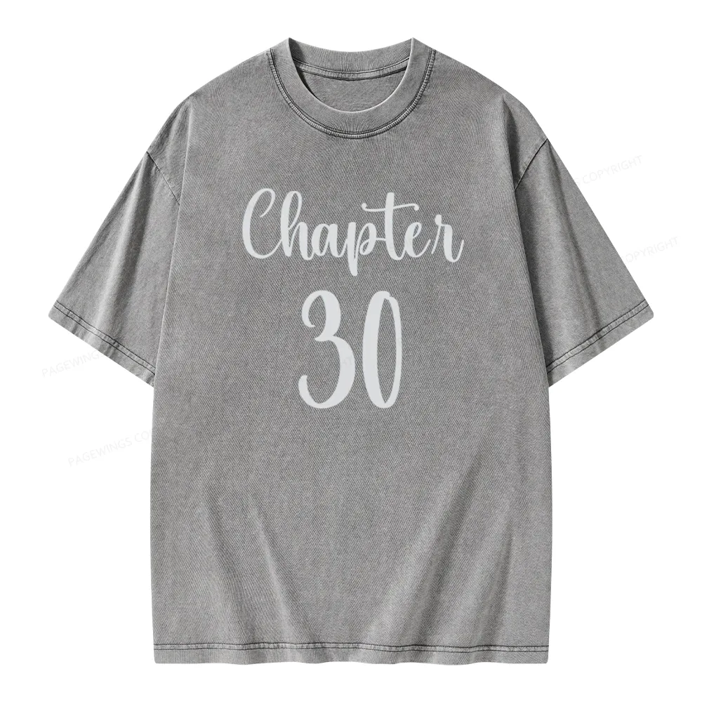 Pagewings Personalized Birthday Gift Book Lover Unisex Washed T-shirt
