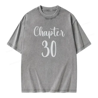 Pagewings Personalized Birthday Gift Book Lover Unisex Washed T-shirt