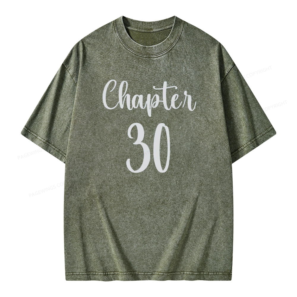 Pagewings Personalized Birthday Gift Book Lover Unisex Washed T-shirt