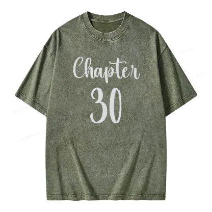 Pagewings Personalized Birthday Gift Book Lover Unisex Washed T-shirt