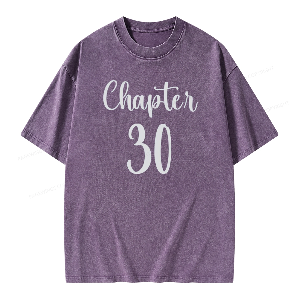 Pagewings Personalized Birthday Gift Book Lover Unisex Washed T-shirt