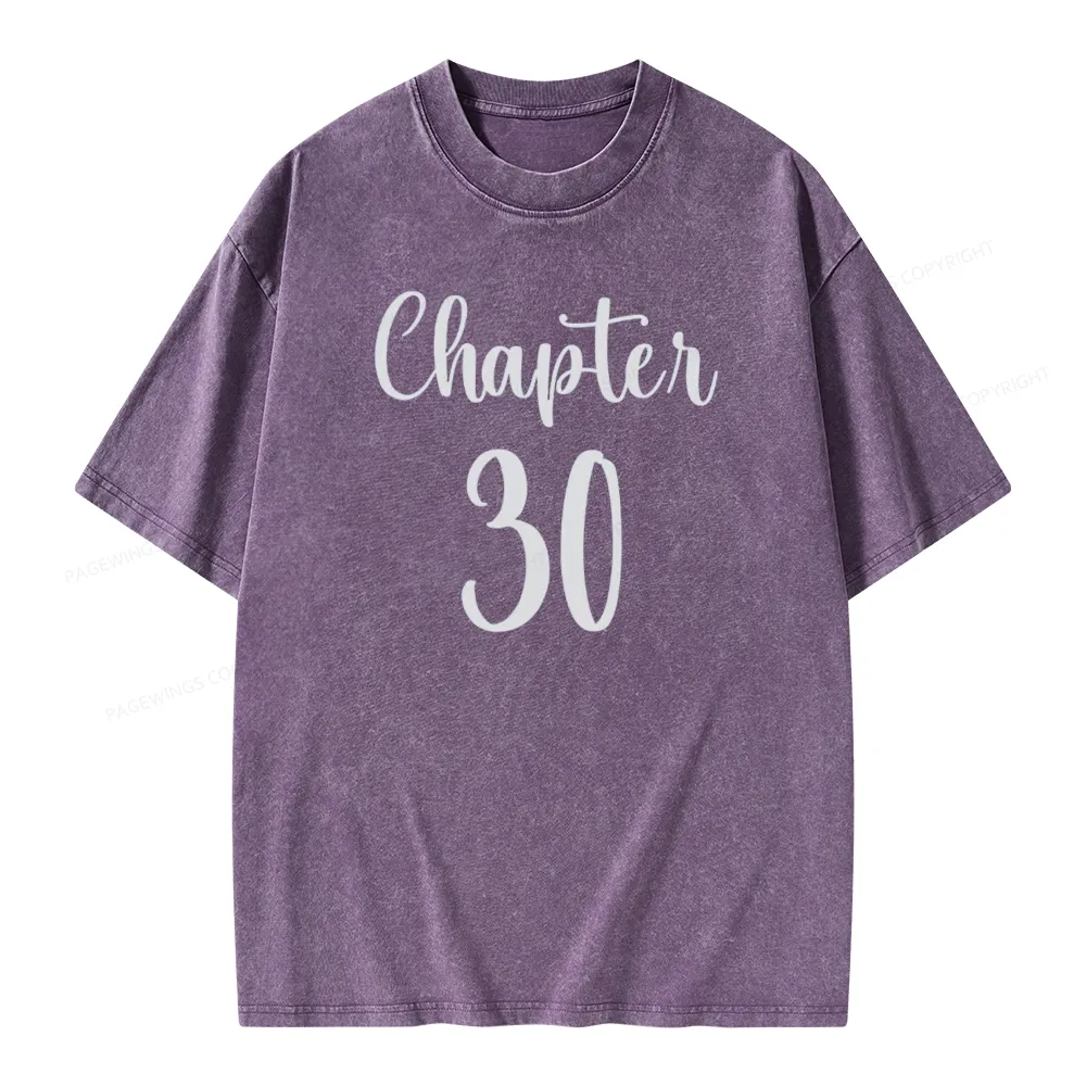 Pagewings Personalized Birthday Gift Book Lover Unisex Washed T-shirt