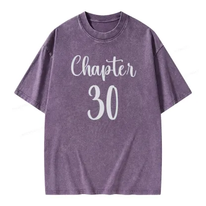 Pagewings Personalized Birthday Gift Book Lover Unisex Washed T-shirt