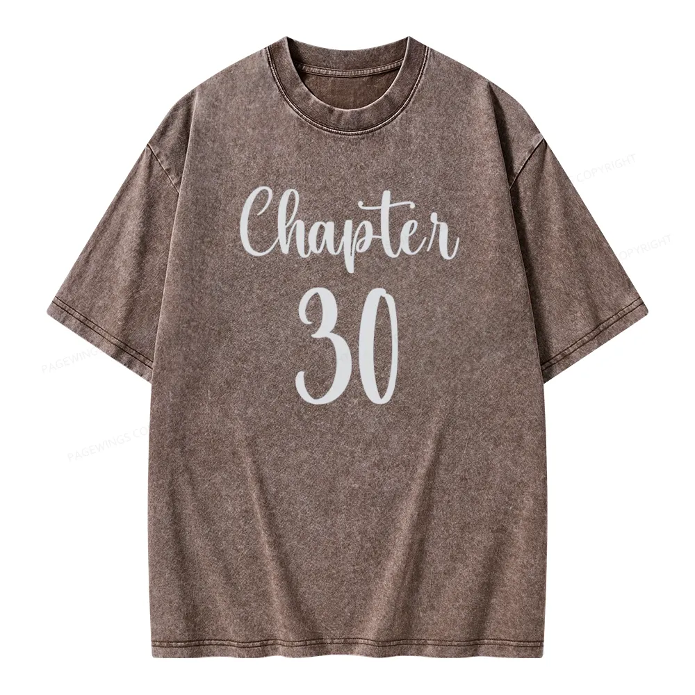Pagewings Personalized Birthday Gift Book Lover Unisex Washed T-shirt