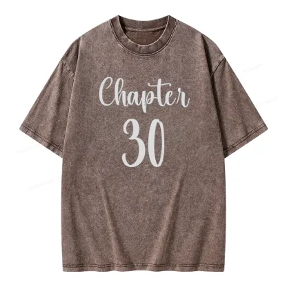 Pagewings Personalized Birthday Gift Book Lover Unisex Washed T-shirt