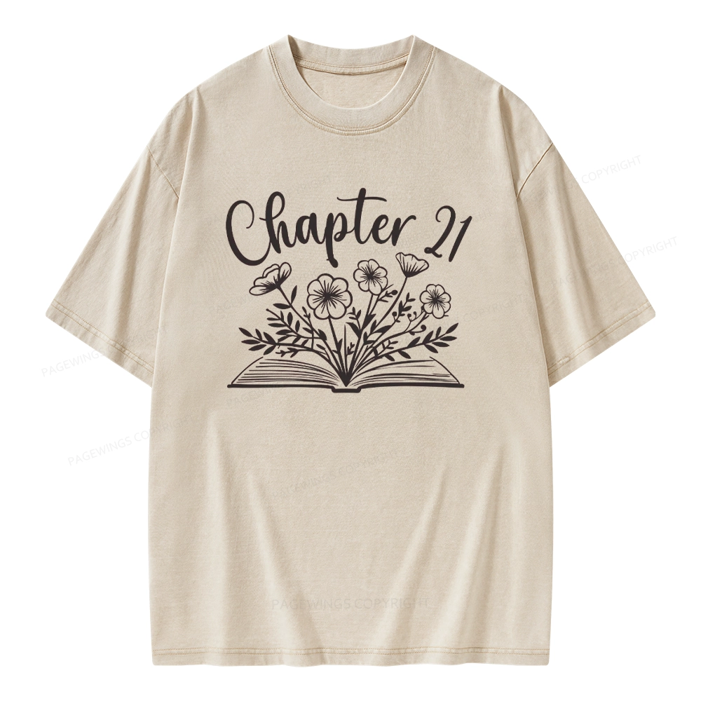 Pagewings Personalized Bookworm Birthday Gift Unisex Washed T-shirt