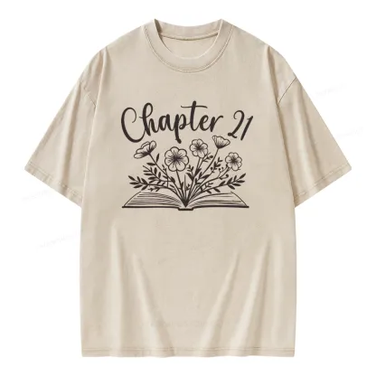 Pagewings Personalized Bookworm Birthday Gift Unisex Washed T-shirt