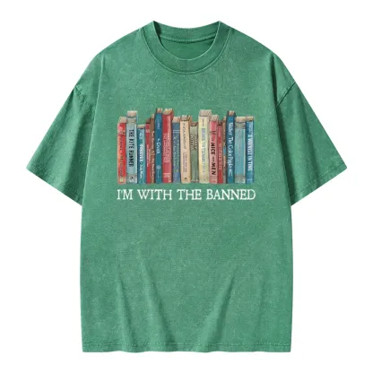 Pagewings I'm With The Banned Unisex Washed T-shirt