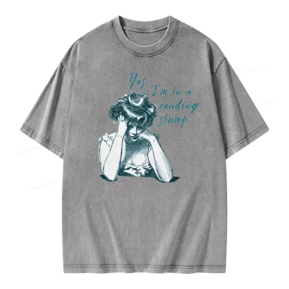 Pagewings Yes I'm In A Reading Slump Unisex Washed T-shirt
