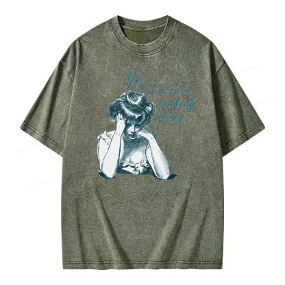 Pagewings Yes I'm In A Reading Slump Unisex Washed T-shirt