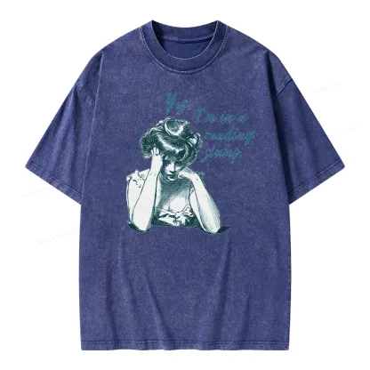 Pagewings Yes I'm In A Reading Slump Unisex Washed T-shirt