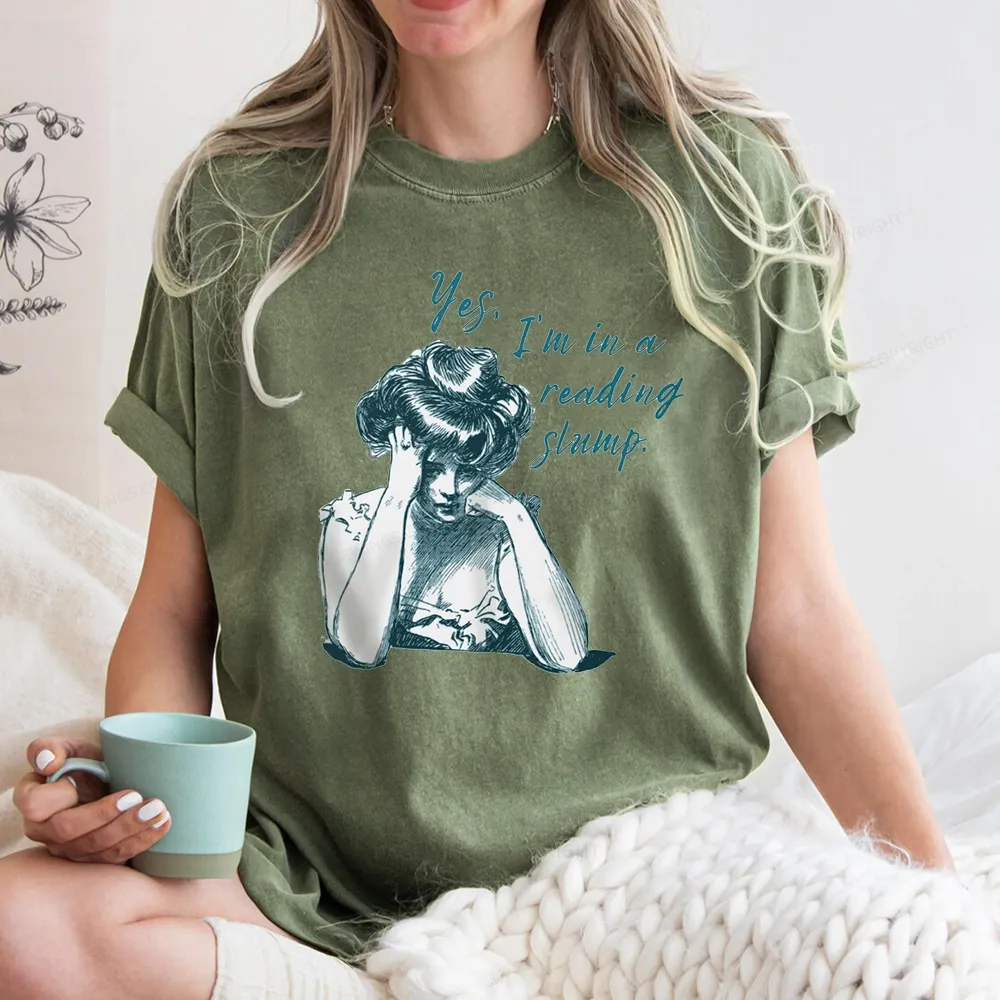 Pagewings Yes I'm In A Reading Slump Unisex Washed T-shirt