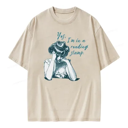 Pagewings Yes I'm In A Reading Slump Unisex Washed T-shirt