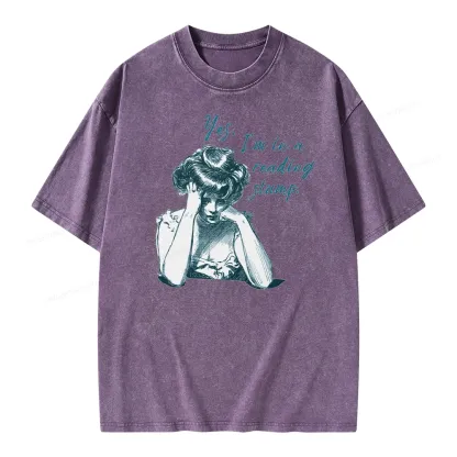 Pagewings Yes I'm In A Reading Slump Unisex Washed T-shirt