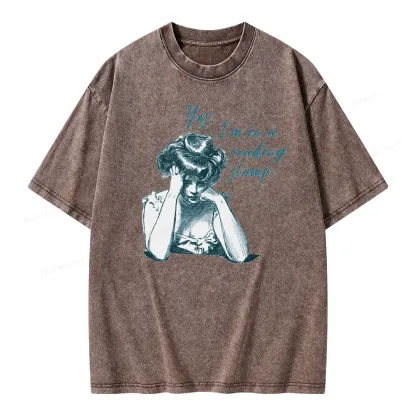 Pagewings Yes I'm In A Reading Slump Unisex Washed T-shirt