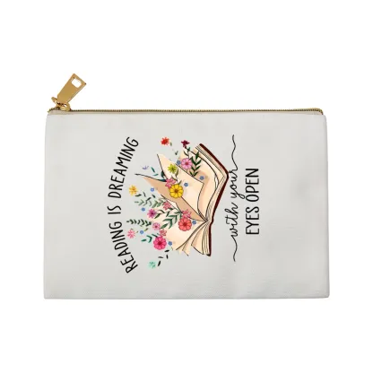 Pagewings Reading Is Dreaming With Your Eyes Open Pouch