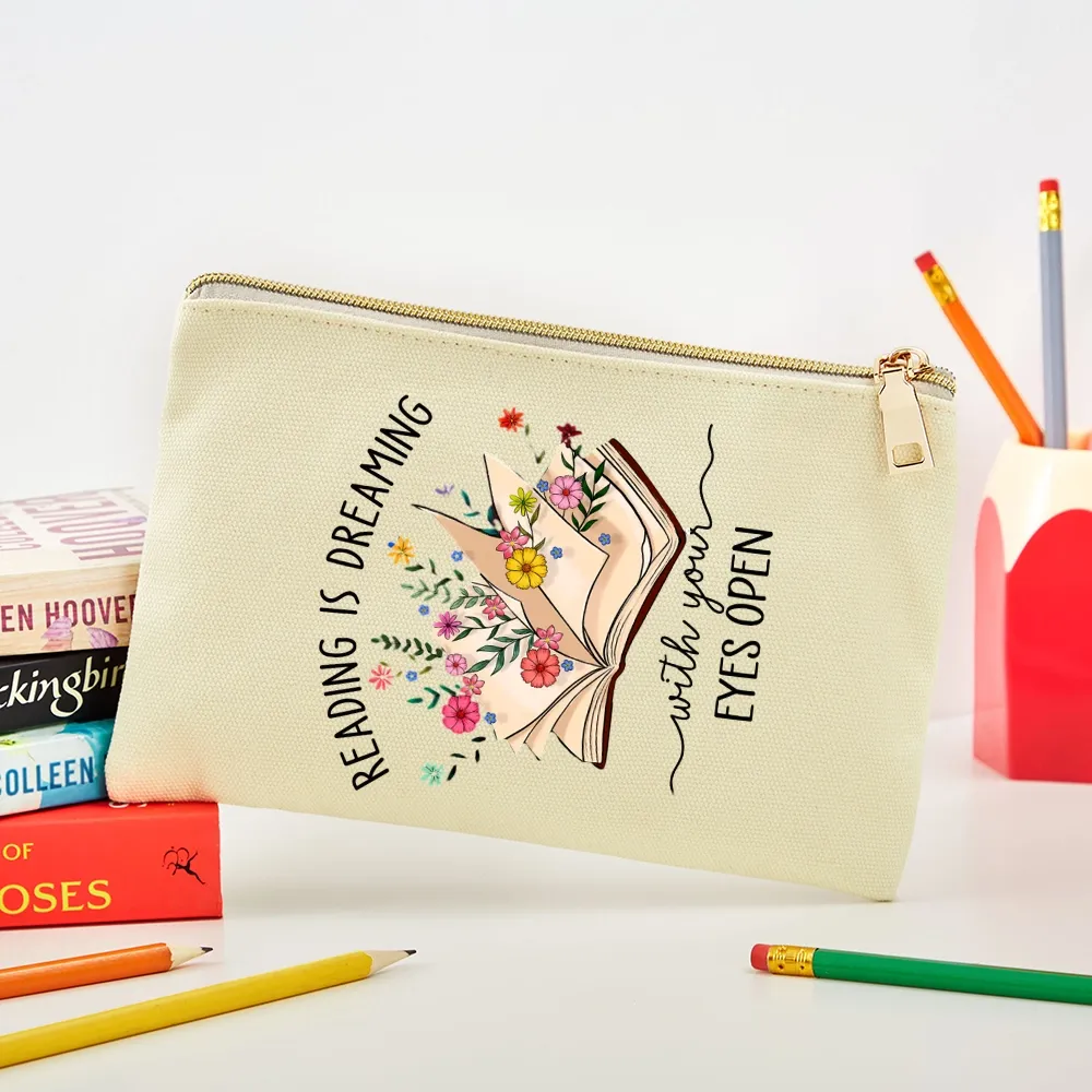 Pagewings Reading Is Dreaming With Your Eyes Open Pouch
