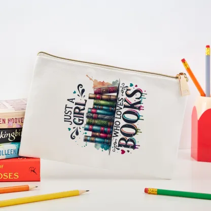 Pagewings Just A Girl Who Loves Books Pouch